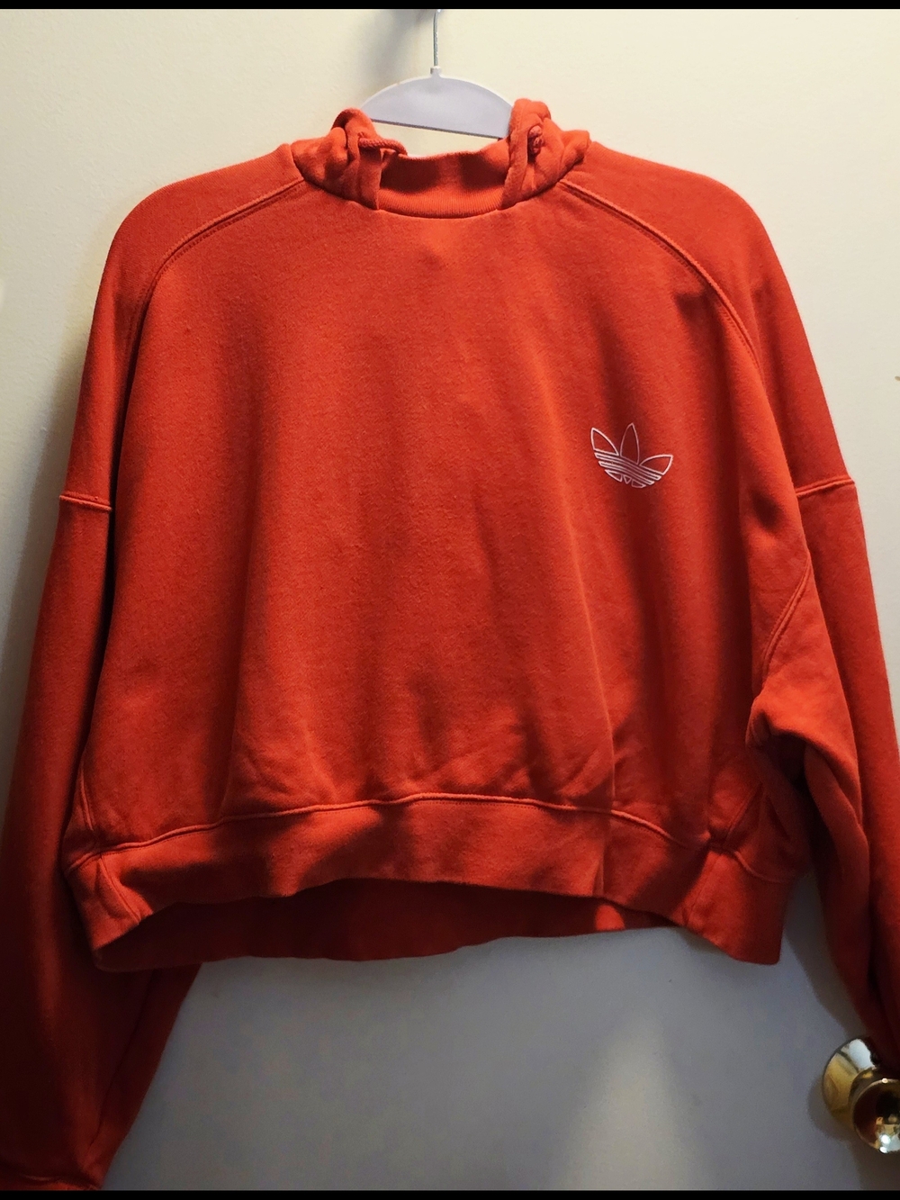 Adidas Red Crop Top Hoodie - Women's( See Pictures)Size XL